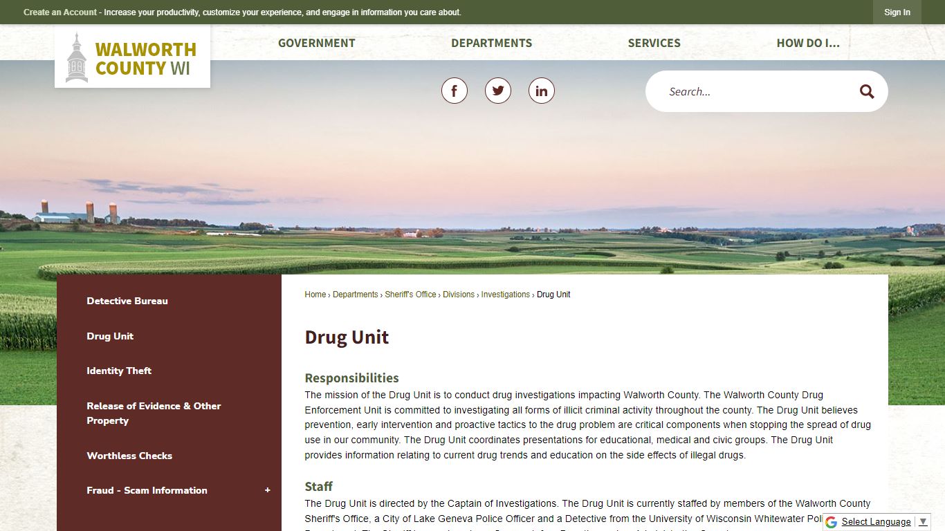 Drug Unit | Walworth County, WI